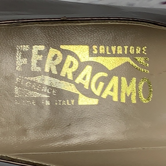 Salvatore Ferragamo vintage brown & black shoes size 8 - Picture 8 of 12